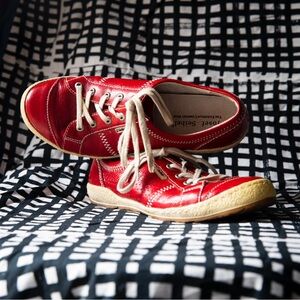 Red leather Josef Seibel Caren sneaker in size 37